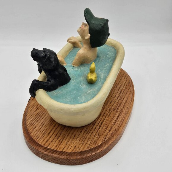 "Everything But Soap" Ducks Unlimited Greenwing Collection Figurine Wood Base, S - Picture 3 of 7